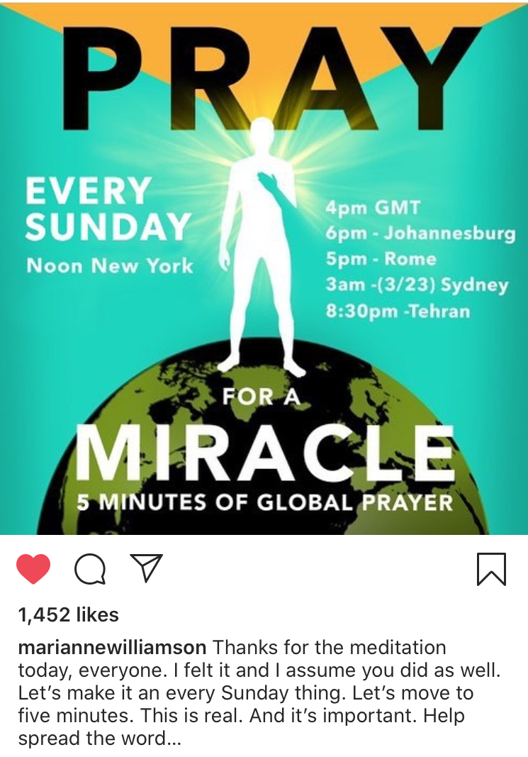 5分間の世界中の祈り – 毎週日曜日／月曜日