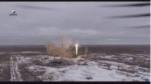 Russian-built Soyuz capsule and rocket