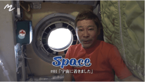 Yusaku in zero gravity